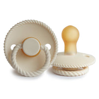 FRIGG Rope Pacifier - Cream + Blush Size 1 (2pack)