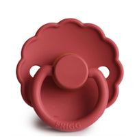 FRIGG Daisy Pacifier- Scarlet + Cream - Size 1 (2pack)